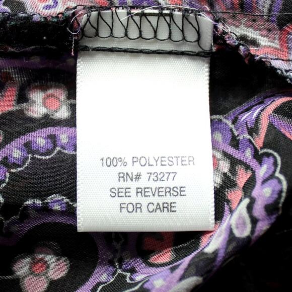APT 9 Pink/Purple Paisley Sheer Blouse Size XL - Picture 9 of 9